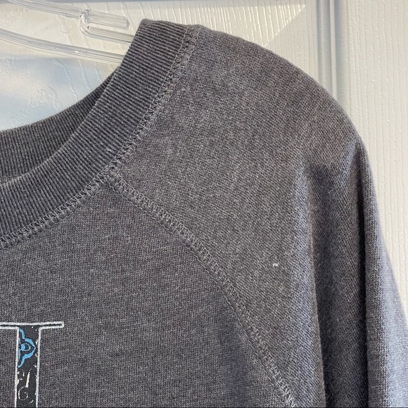 Hollister Sweatshirt Crew Neck Grey with Silver and Floral Block Letters Sz S - Picture 4 of 11